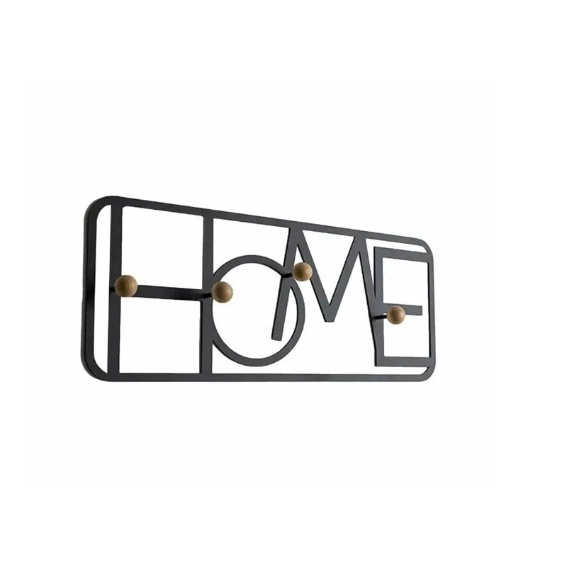 Sienas drēbju pakaramais Domax, melna