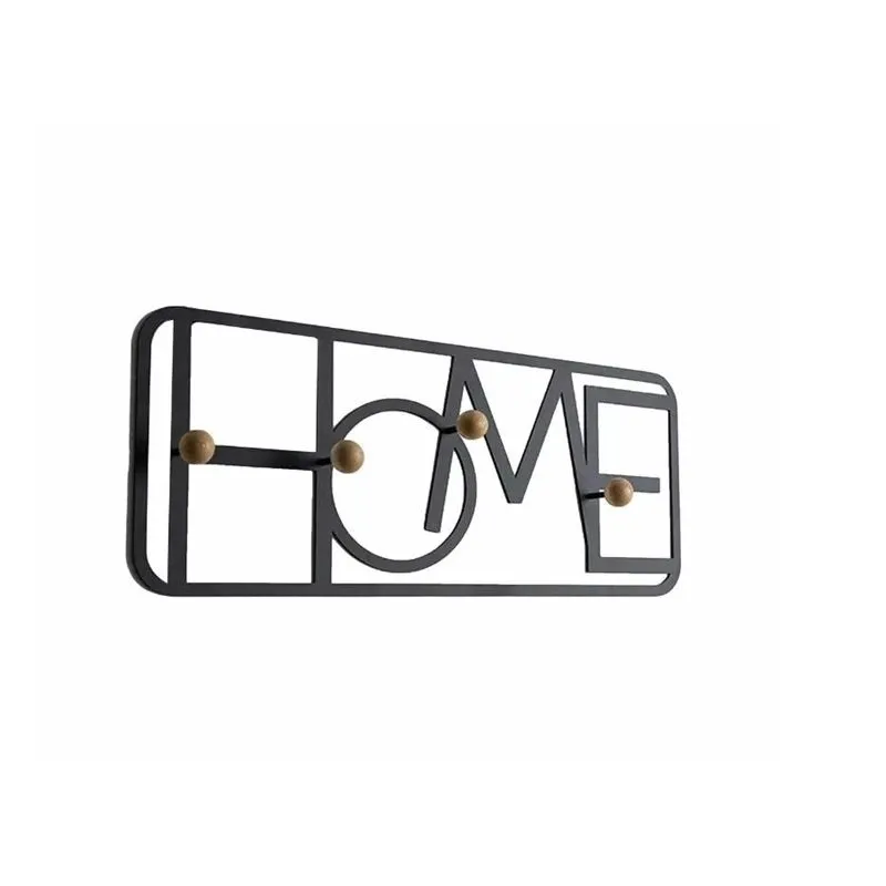 Sienas drēbju pakaramais Domax, melna