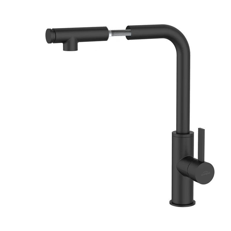 Virtuves jaucējkrāns Invena Preto BZ-48-W04-L. melna