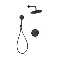 Комплект для душа скрытого монтажа Invena Dafni BS-88-014-A, черный цв.