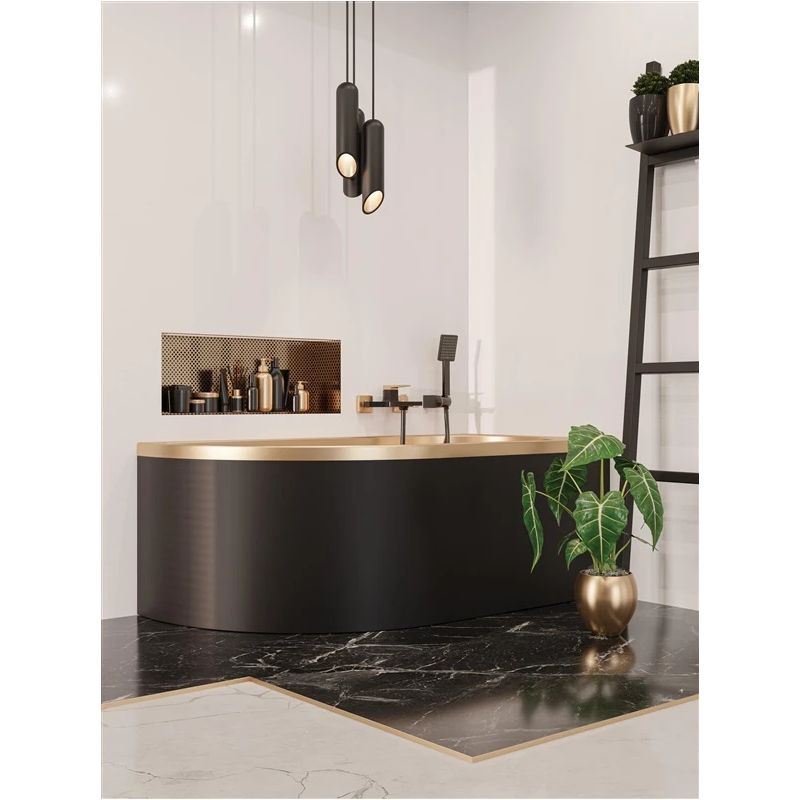 Vannas jaucējkrāns Invena Midnight BW-35-014-V. zelta-melna