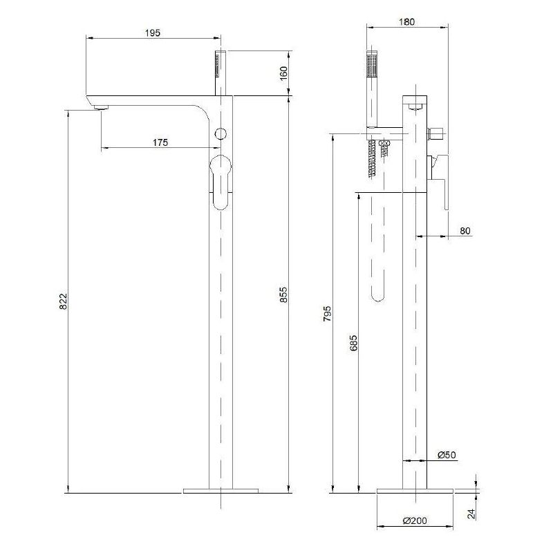 Maisītājs vannas ist.glamour bw-02-w04-v