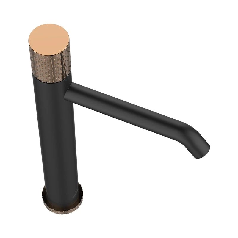 Augsts izlietnes maisītājs BU-78-W14-V melnā. zelta kr.