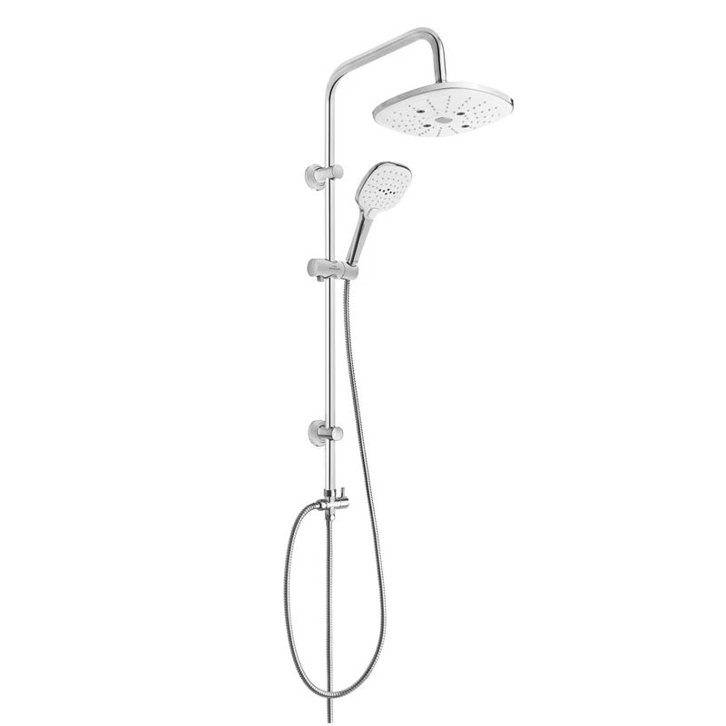 Dušas komplekts kvadrāts rotonda balts ,invena,