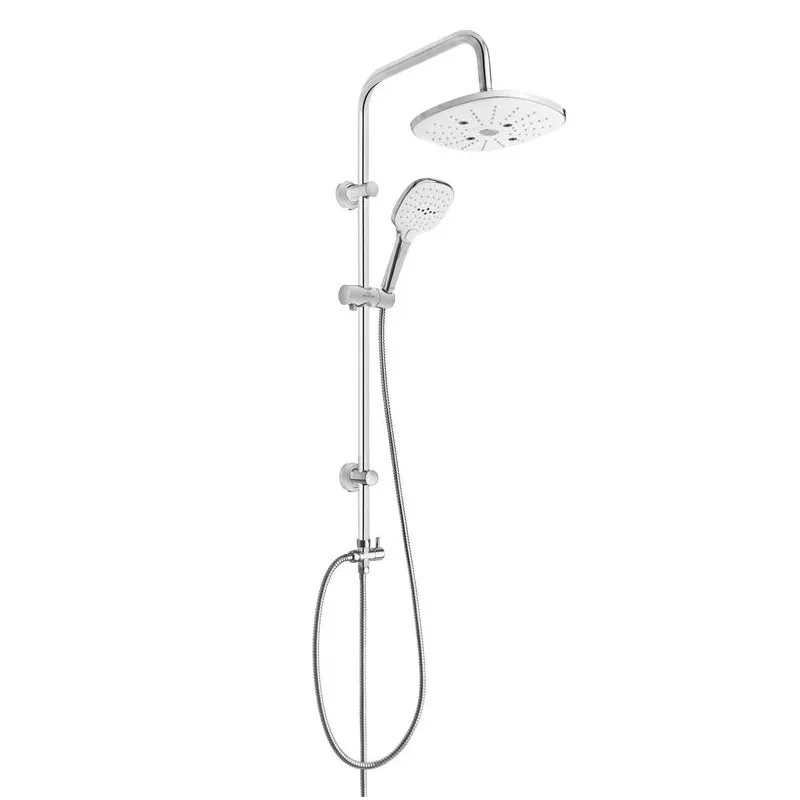 Dušas komplekts Invena Rotonda AU-27-K02-G, balta krās.-sudraba krās.