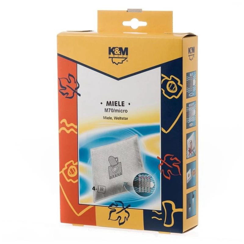Putekļu sūcēja maisiņi K&M M70 Mikro. 4 gab.
