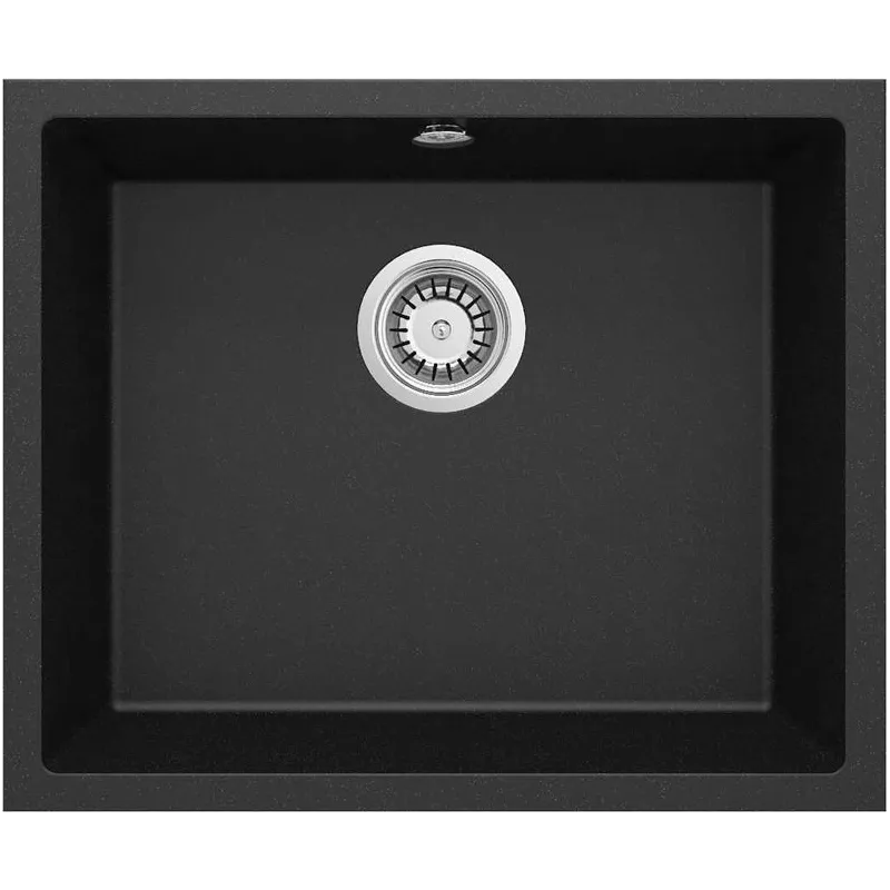 Virtuves izlietne Deante Corda ZQA_G10C, granīts, 55 cm x 46 cm x 19 cm, metallic graphite