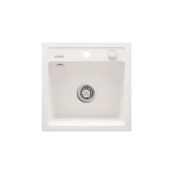 Virtuvinė plautuvė Deante Zorba ZQZ_A103, granitas, 44 cm x 44 cm x 16 cm, alabaster sp.