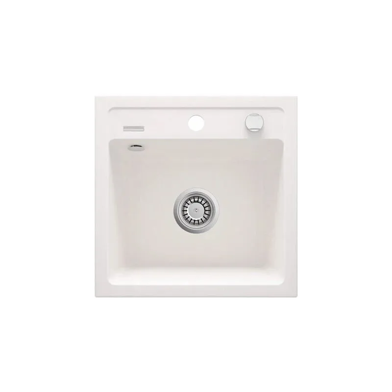 Virtuves izlietne Deante Zorba ZQZ_A103, granīts, 44 cm x 44 cm x 16 cm, alabastra krās.