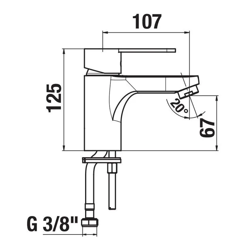 Izlietņu jaucējkrāns Jika Lyra Smart H3111Z10041101, hroma krās.