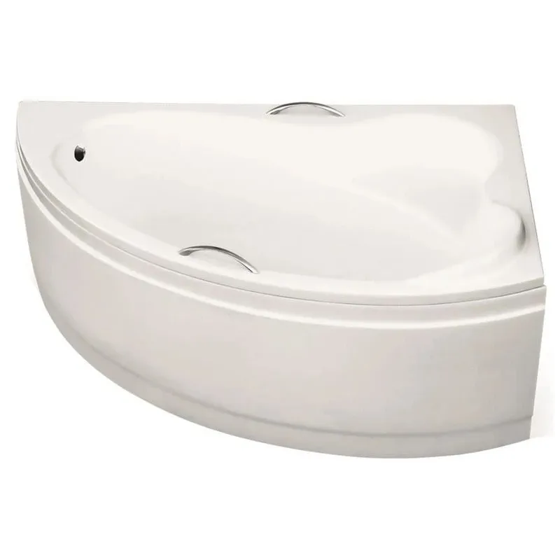 Vanna, stūra Besco Piramida Ada, 160 cm x 100 cm x 58 cm, labā, balta krās.