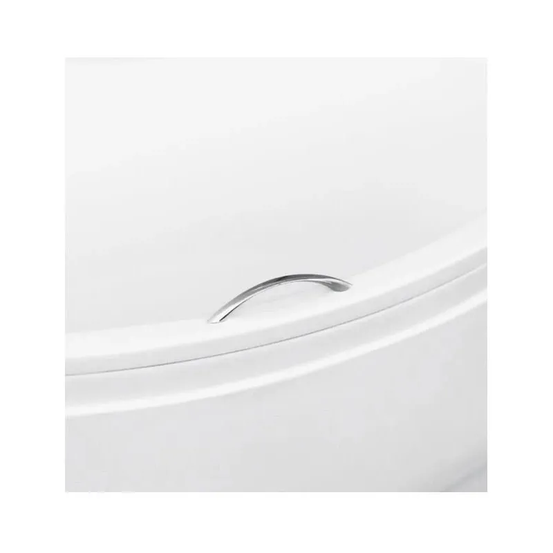 Vanna, stūra Besco Piramida Ada, 160 cm x 100 cm x 58 cm, labā, balta krās.