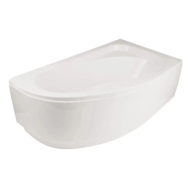 Vanna, stūra Besco Piramida Cornea, 140 cm x 80 cm x 55 cm, stūra, balta krās.