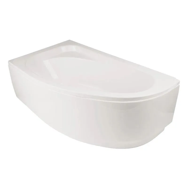 Vanna, stūra Besco Piramida Cornea, 140 cm x 80 cm x 55 cm, stūra, balta krās.