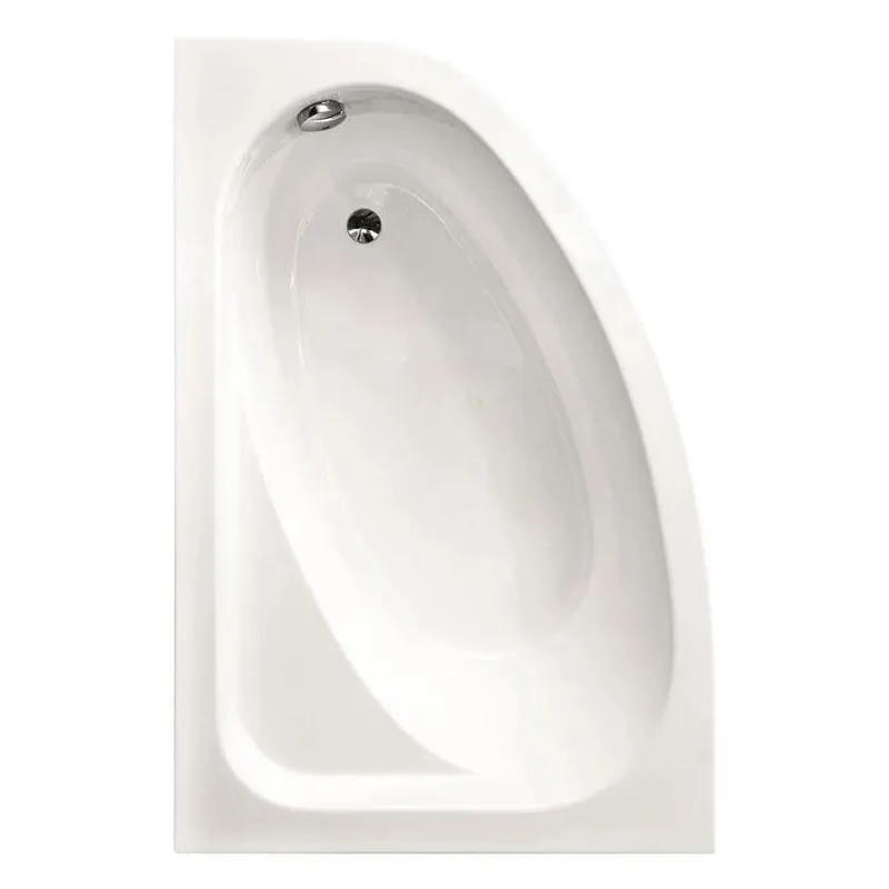 Vanna, stūra Besco Piramida Cornea, 140 cm x 80 cm x 55 cm, stūra, balta krās.