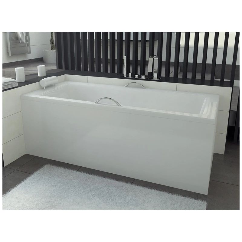 Vannas sānu panelis Piramida Talia Oat 100cm. balts