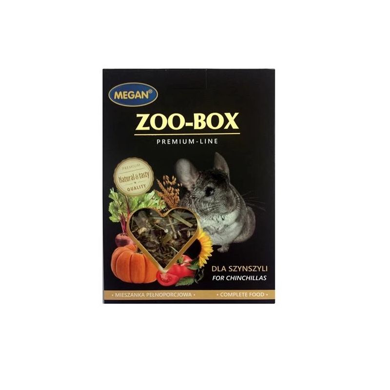 Pašaras šinšiloms Megan Zoo-Box Premium Line. 500 gr