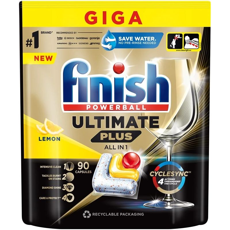 Trauku mazgājamās mašīnas kapsulas Finish 90 gab.
