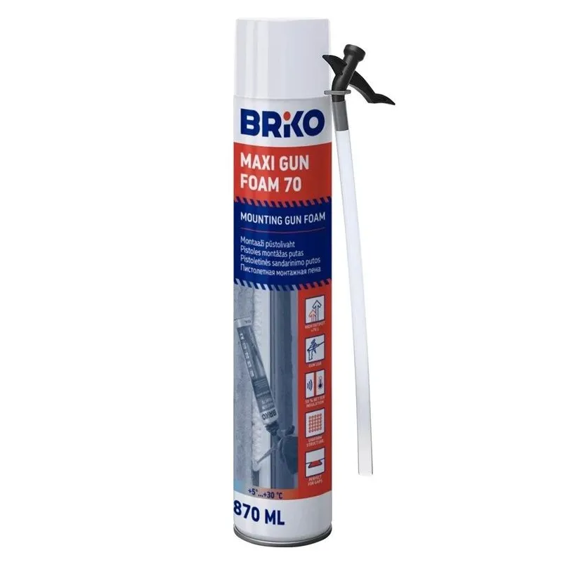 Vasaras blīvēšanas puta Briko Maxi Gun Foam, 870 ml