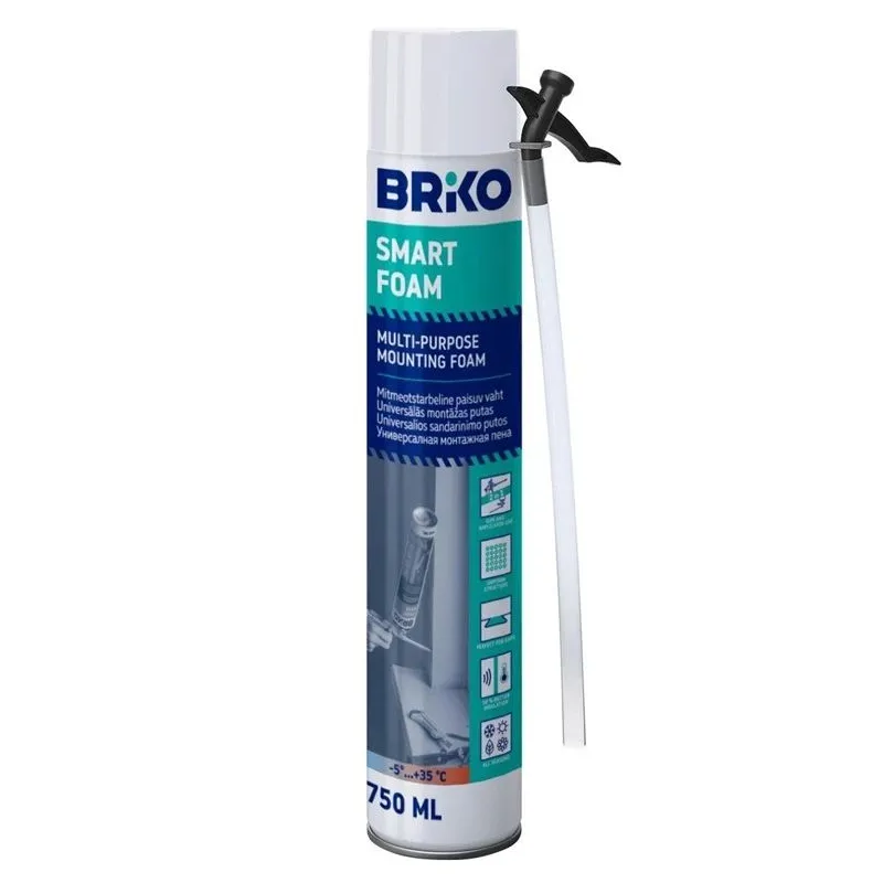 Montāžas putas Briko Smart Foam, 750 ml