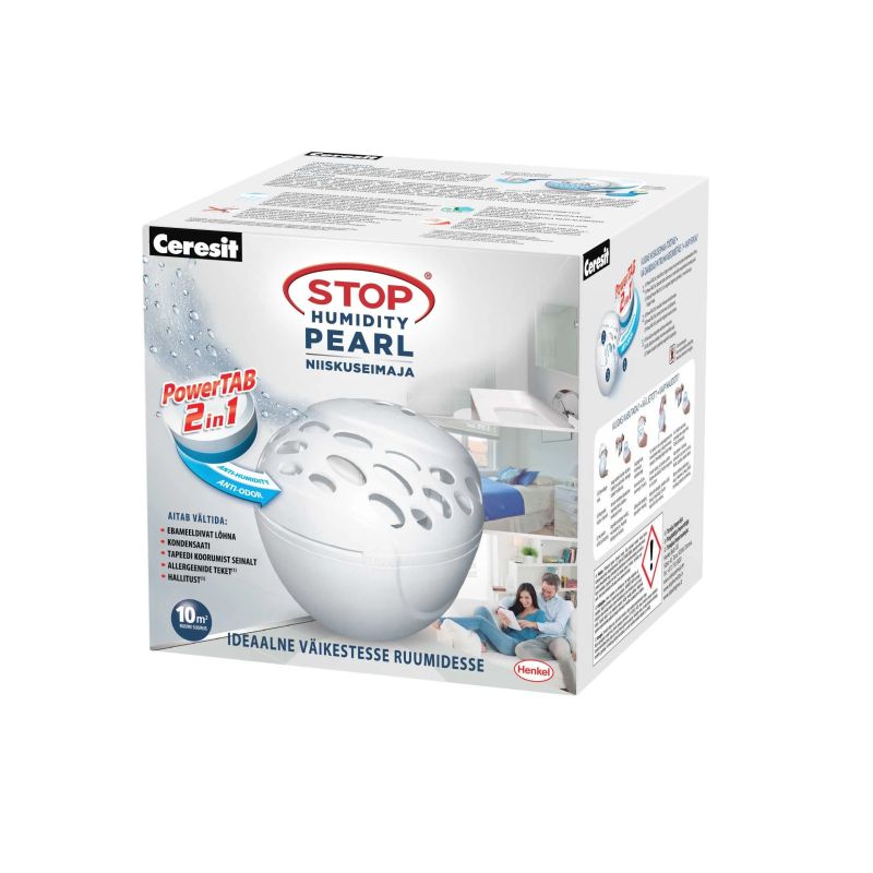 Mitrums. nepatīkamu smaku Perl savācējs. balts. 10m². 300g