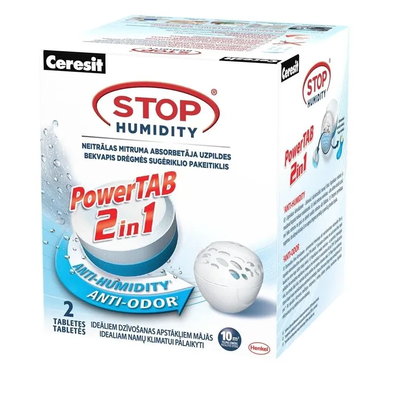 Mitruma uzsūcēja tabletes Ceresit, neitrāla, 10 m², 300 g