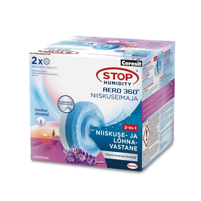 Mitrums. sliktas smaržas. kolekc. Aero 360° tab., lavandas, 2x450g