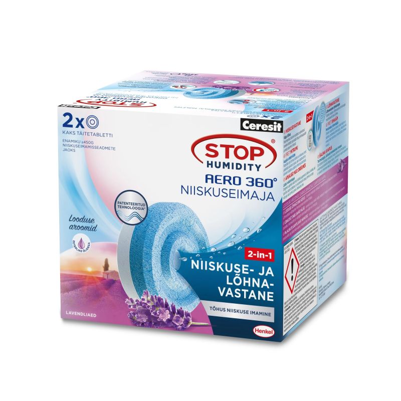 Mitrums. sliktas smaržas. kolekc. Aero 360° tab., lavandas, 2x450g