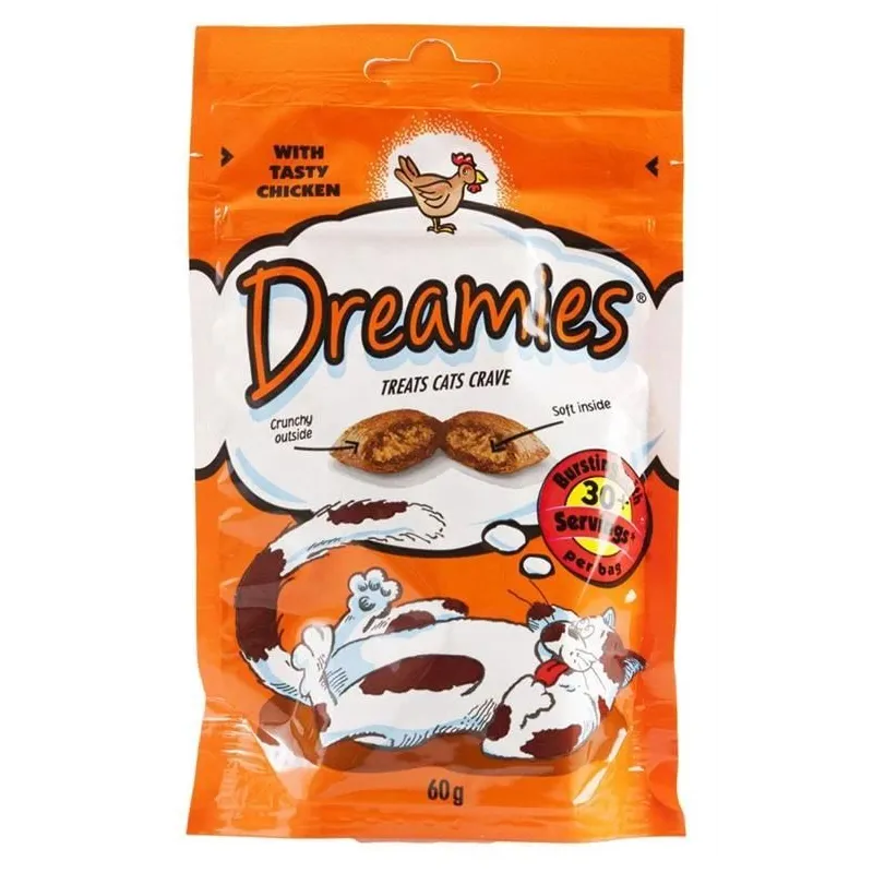 Kārumi kaķiem Dreamies Snacks, vistas gaļa, 0.06 kg
