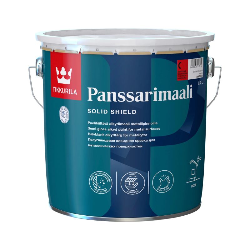 Krāsa jumtiem panssarimaali 2.7l a-balta