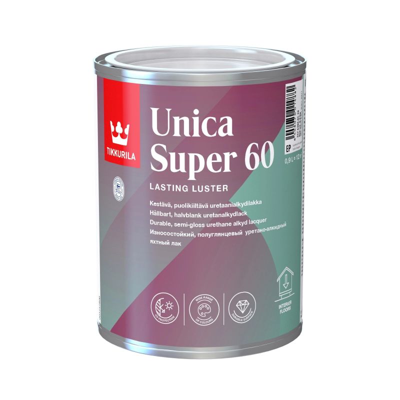 Laka Tikkurila Unica Super 60, pusmatēta, 0.9 l
