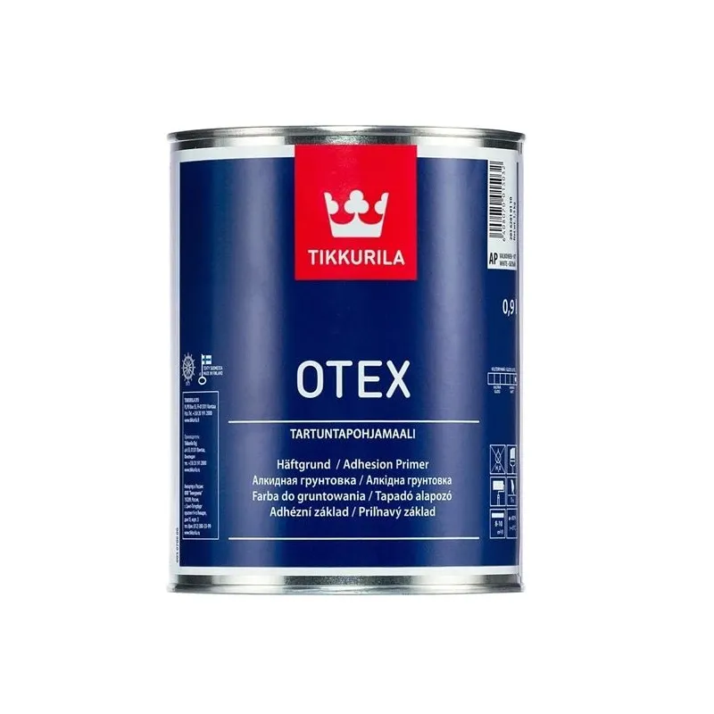 Krāsas gruntēšanai Tikkurila Otex, balta krās., 0.9 l