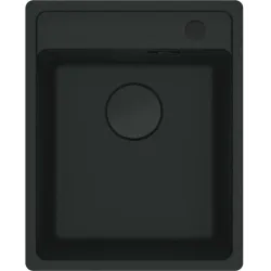 Virtuvinė plautuvė Franke Maris MRG 610-37, granitas, 51 cm x 41 cm x 20 cm, matinė juoda sp.