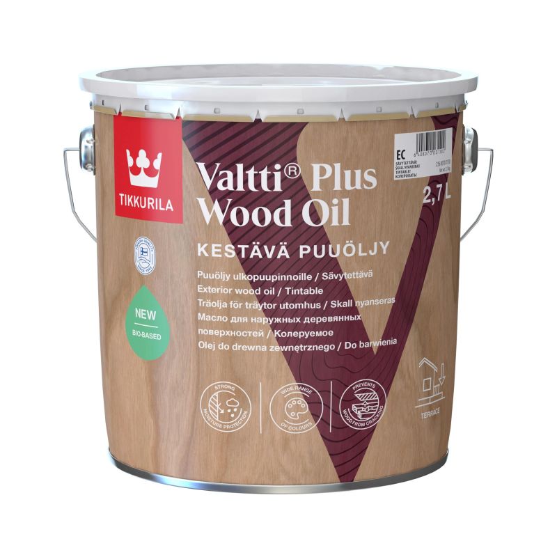 Medienos aliejus Tikkurila Valtti Plus Wood Oil. 2.7 l