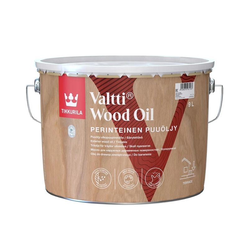 Medienos aliejus Tikkurila Valtti Wood Oil EC. skaidri. 9 l