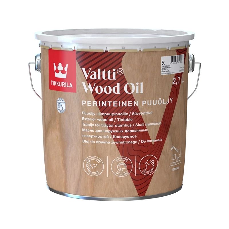 Medienos aliejus Tikkurila Valtti Wood Oil EC. skaidri 2.7 l