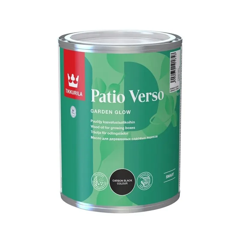 Koksnes eļļa Tikkurila Patio Verso Patio Verso, melna, 0.9 l
