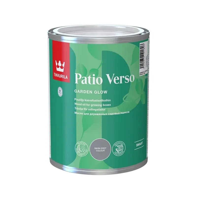 Koksnes eļļa Tikkurila Patio Verso Patio Verso, pelēka, 0.9 l
