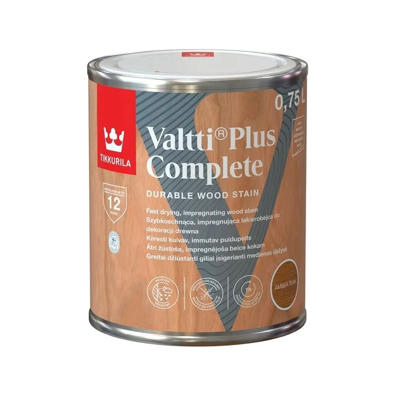 Koksnes impregnants Tikkurila Valtti Plus Complete, sarkanbrūns-tīkkoks, 0.75 l