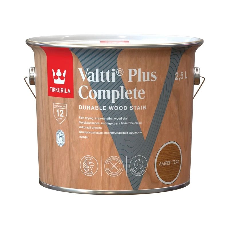 Impregnantas Tikkurila Valtti Plus Complete. tikmedis. 2.5 l