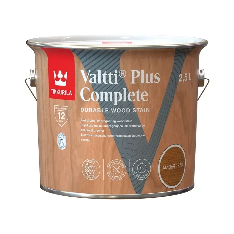 Koksnes impregnants Tikkurila Valtti Plus Complete, sarkanbrūns-tīkkoks, 2.5 l