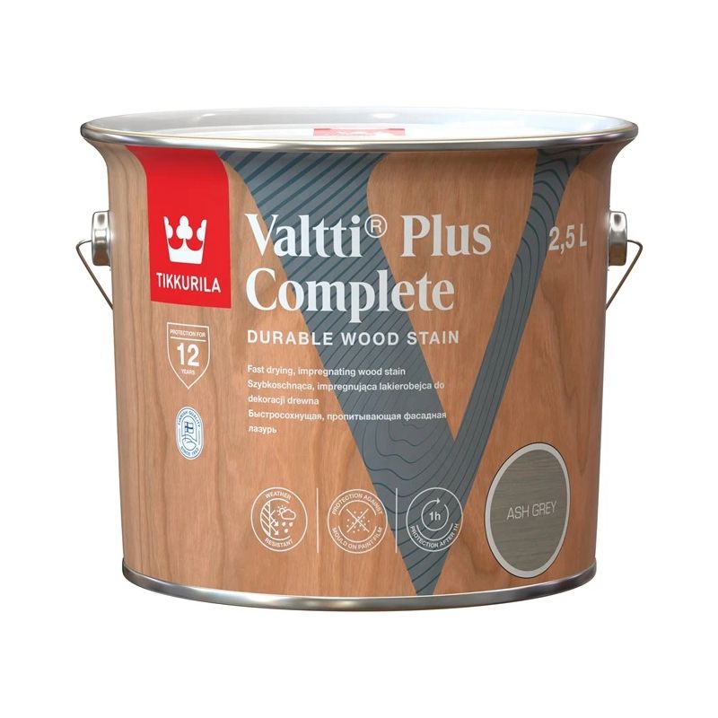 Impregnantas Tikkurila Valtti Plus Complete. pilka. 2.5 l