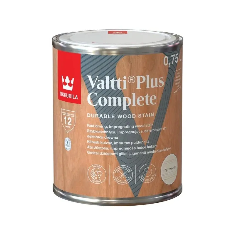 Koksnes impregnants Tikkurila Valtti Plus Complete, bālgans, 0.75 l
