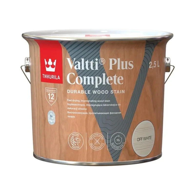 Koksnes impregnants Tikkurila Valtti Plus Complete, bālgans, 2.5 l
