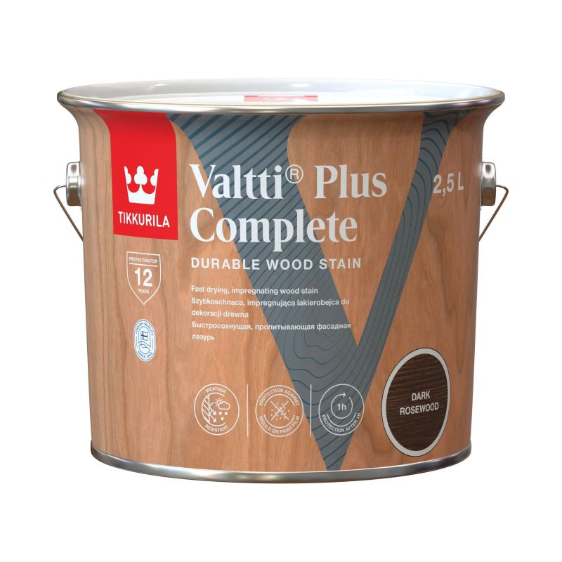 Impregnantas Tikkurila Valtti Plus Complete. tams ruda. 2.5l