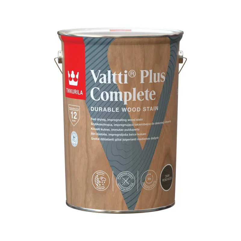 Koksnes impregnants Tikkurila Valtti Plus Complete, tumši brūns, 5 l