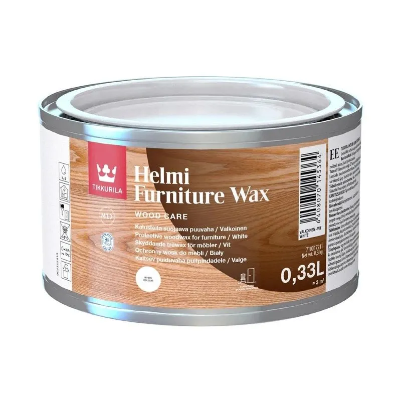 Vasks Tikkurila Helmi Furniture Wax, balta, 0.33 l