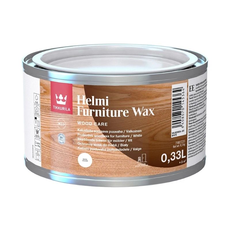 Vasks Tikkurila Helmi Furniture Wax. balts 0.33L