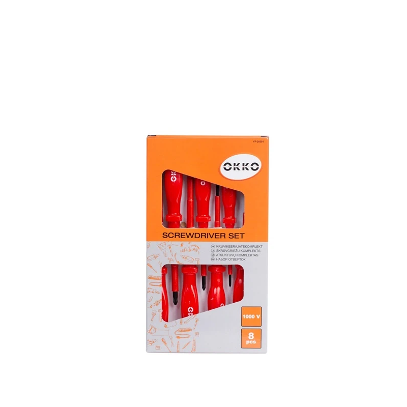 Izolētu skrūvgriežu komplekts. 8 gab. YF-20301