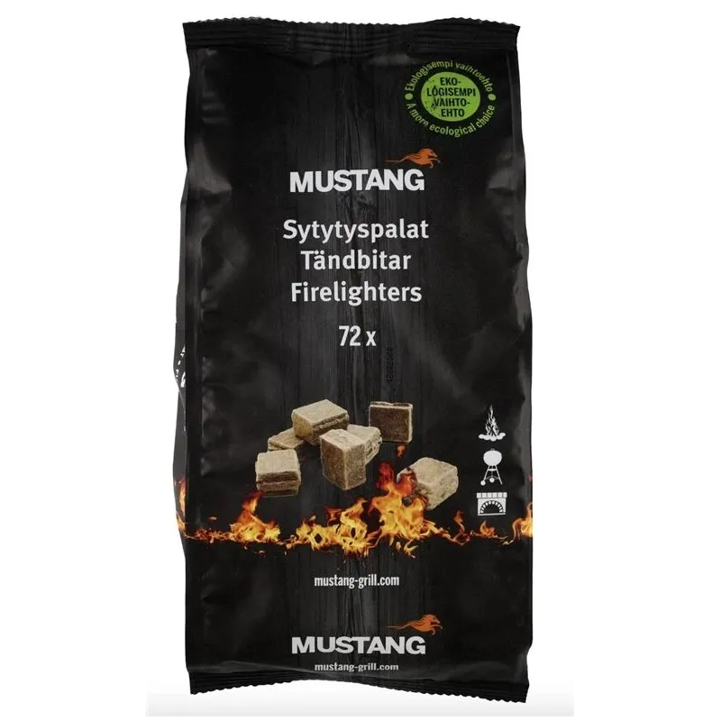 Iedegšanas ierīce, brūna krās. Mustang Lighting Cubes Eco, 72 gab.